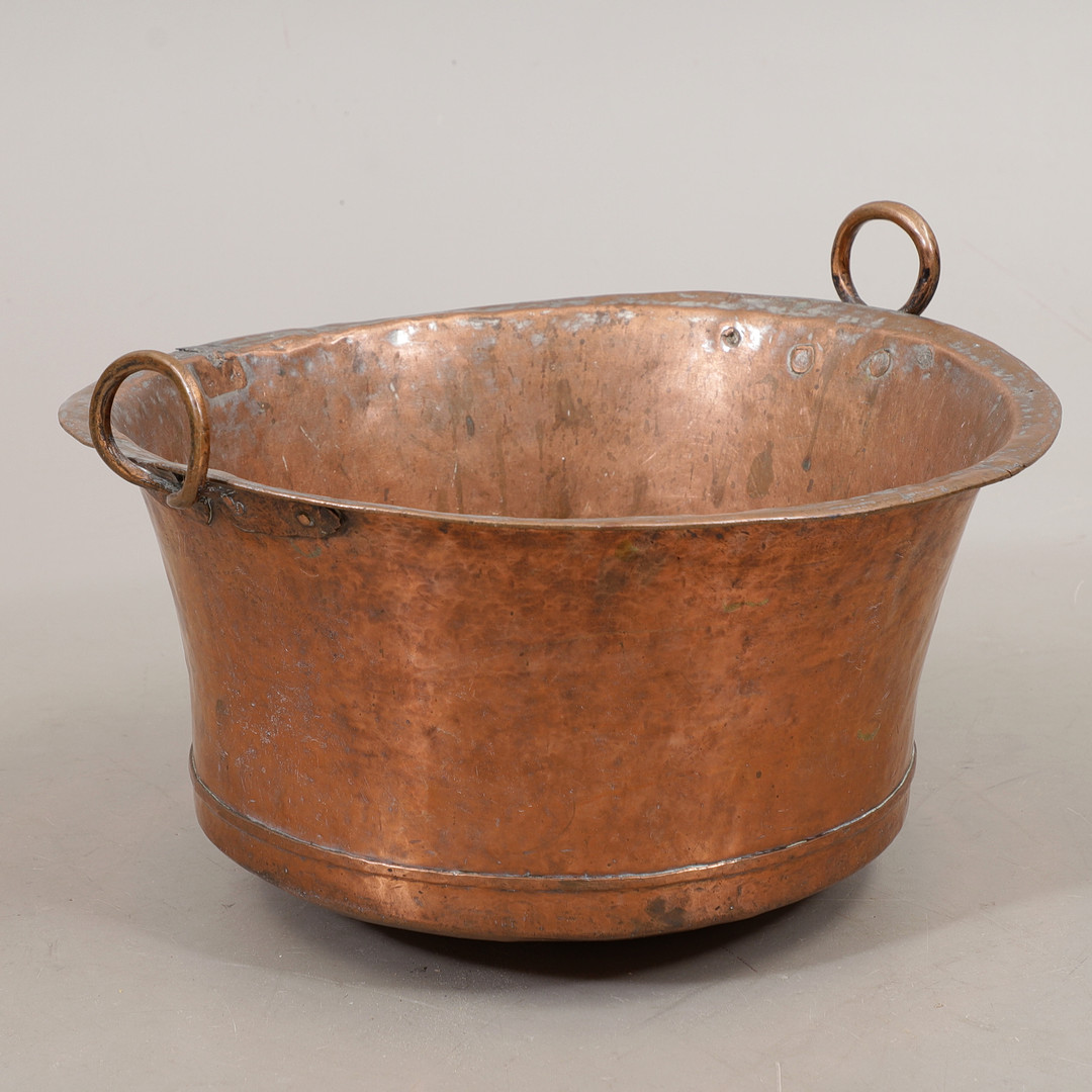GRYTA, koppar, allmoge, 1800-tal.