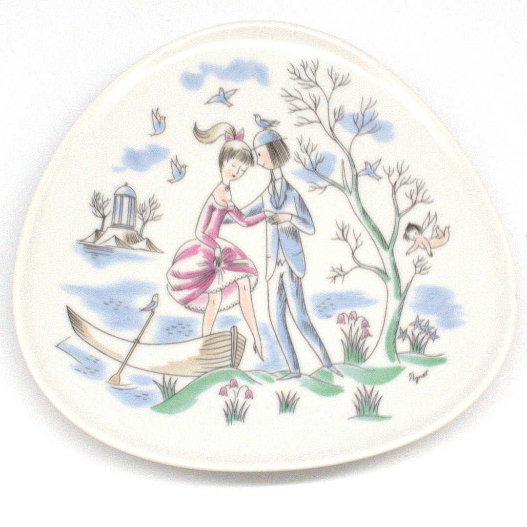 RAYMOND PEYNET. PORZELLAN SCHALE ROSENTHAL. CA. 19 CM.