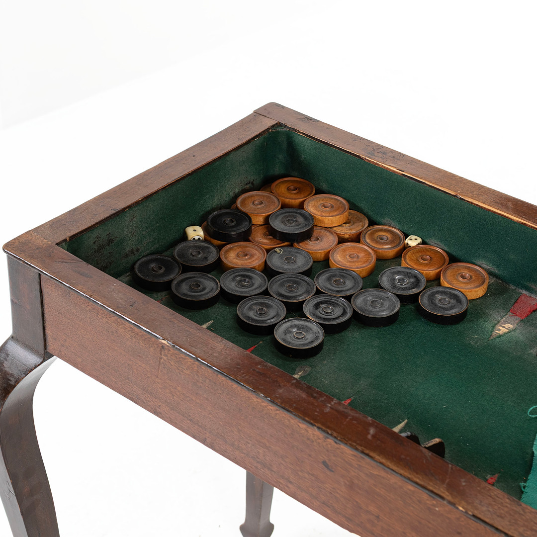 SPELBORD, med brädspel, Nyrokoko, 1800-talets andra hälft.
