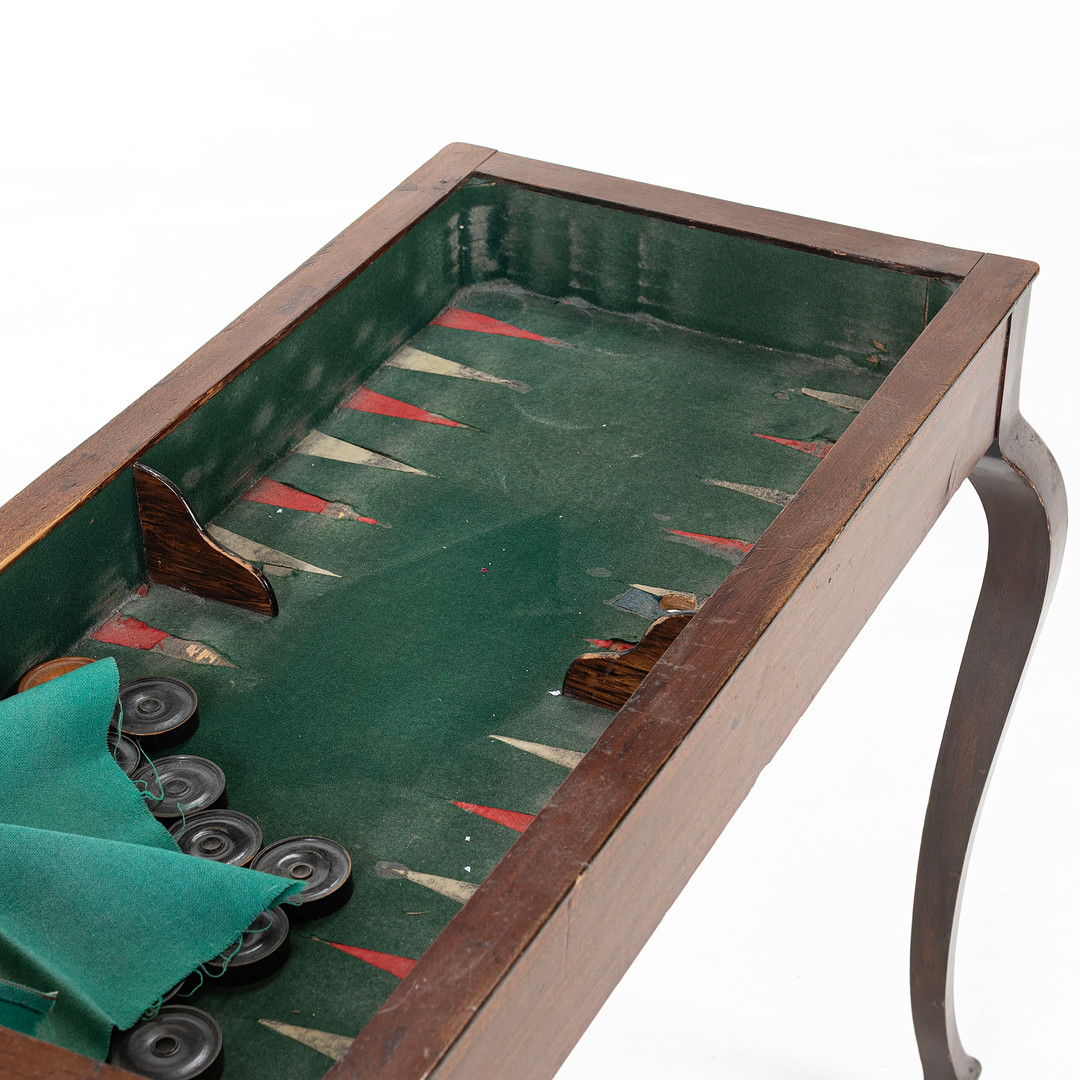 SPELBORD, med brädspel, Nyrokoko, 1800-talets andra hälft.