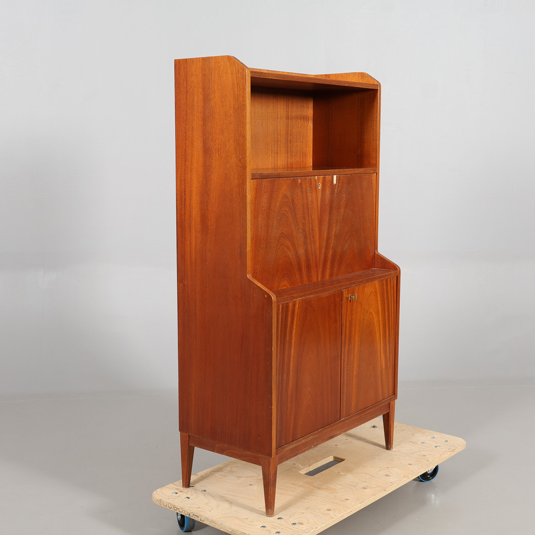 SKRIVSKÅP, teak 1900-talets mitt.