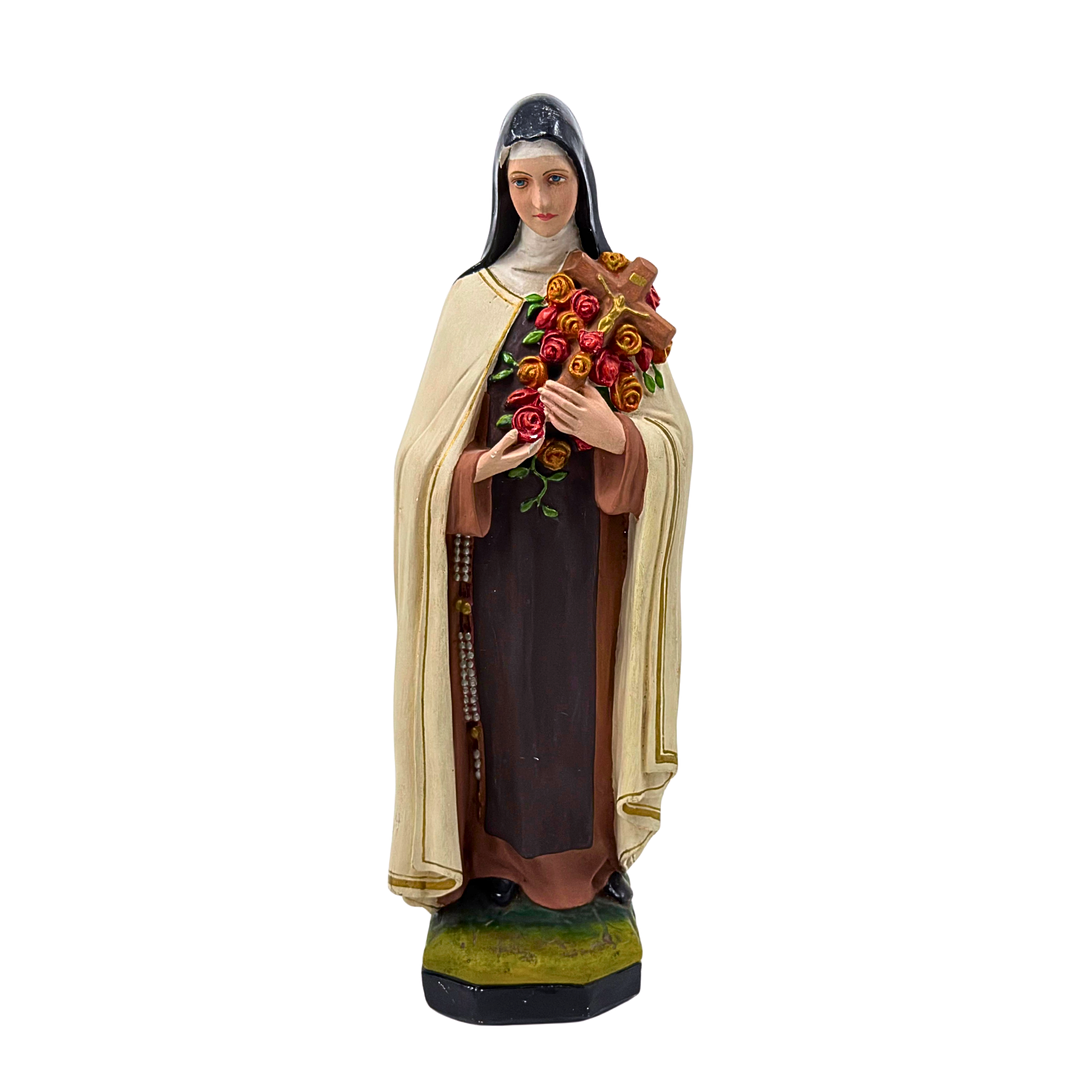 GROSSE GIPS SKULPTUR DER HEILIGEN THERESE VON LISIEUX.