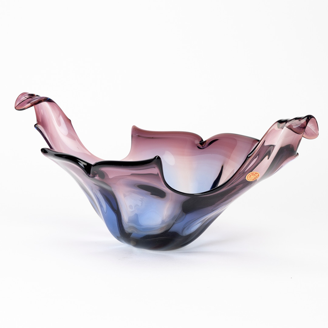 SKÅL, glas, etikettmärkt Murano, Italien.