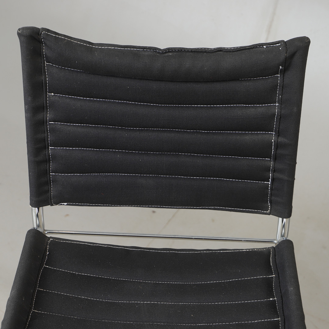 GILLIS LUNDGREN. Stolar, 6 stycken, "Dynam", textiklädsel med kromat metallunderrede, IKEA, 1900-talets andra hälft.