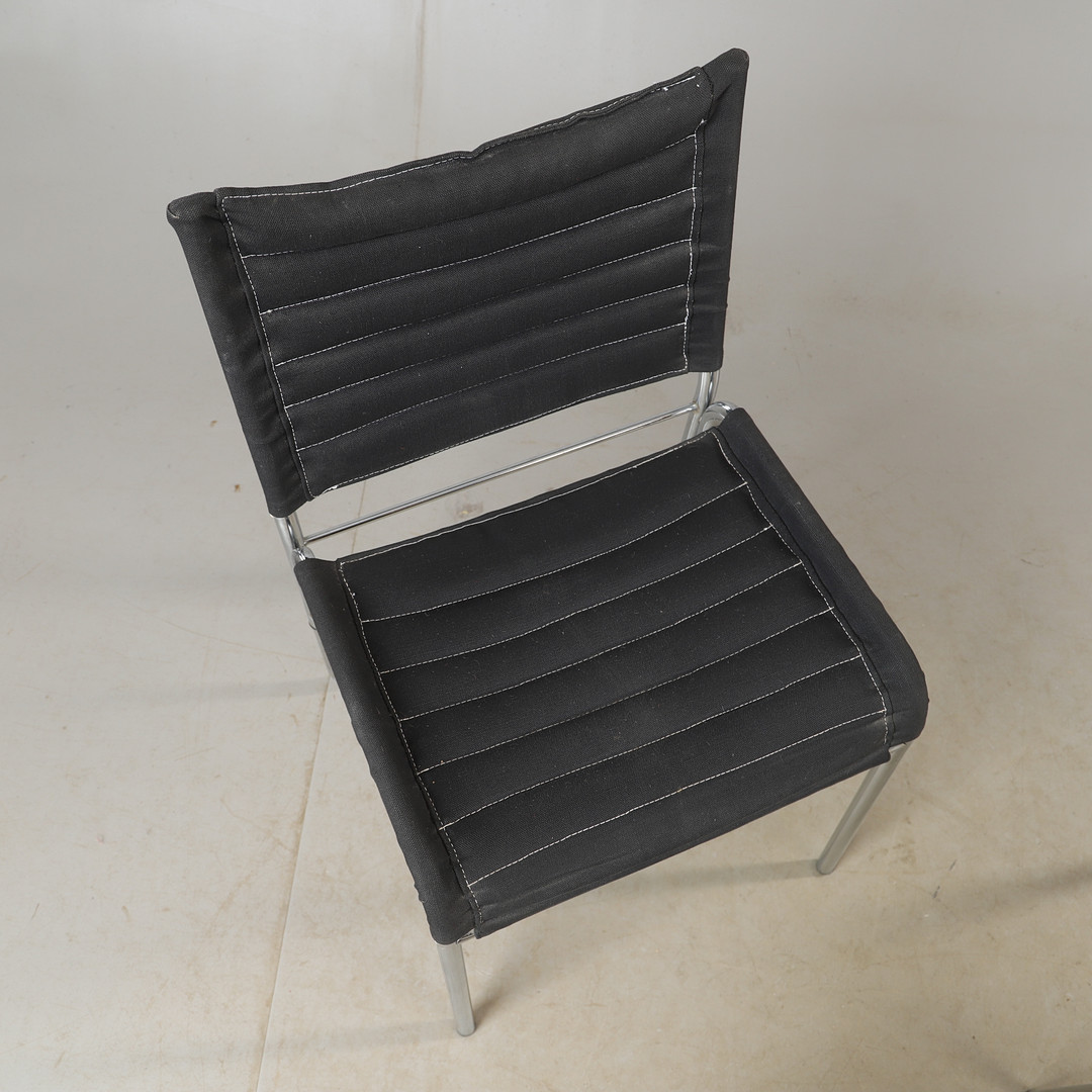 GILLIS LUNDGREN. Stolar, 6 stycken, "Dynam", textiklädsel med kromat metallunderrede, IKEA, 1900-talets andra hälft.