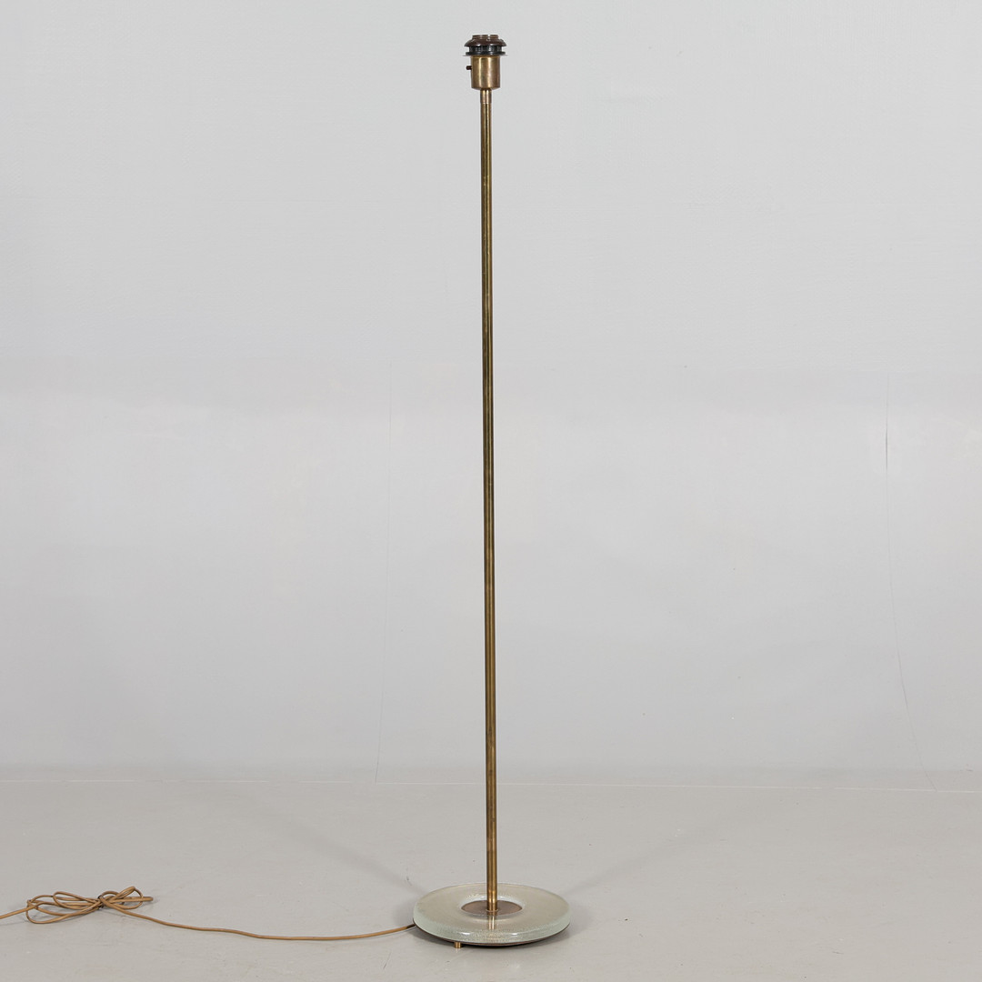 GOLVLAMPA metall/ glas 1900-talets mitt.