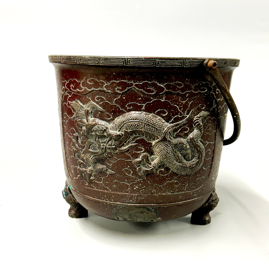 19TH C JAPANESE BRONZE BOWL.