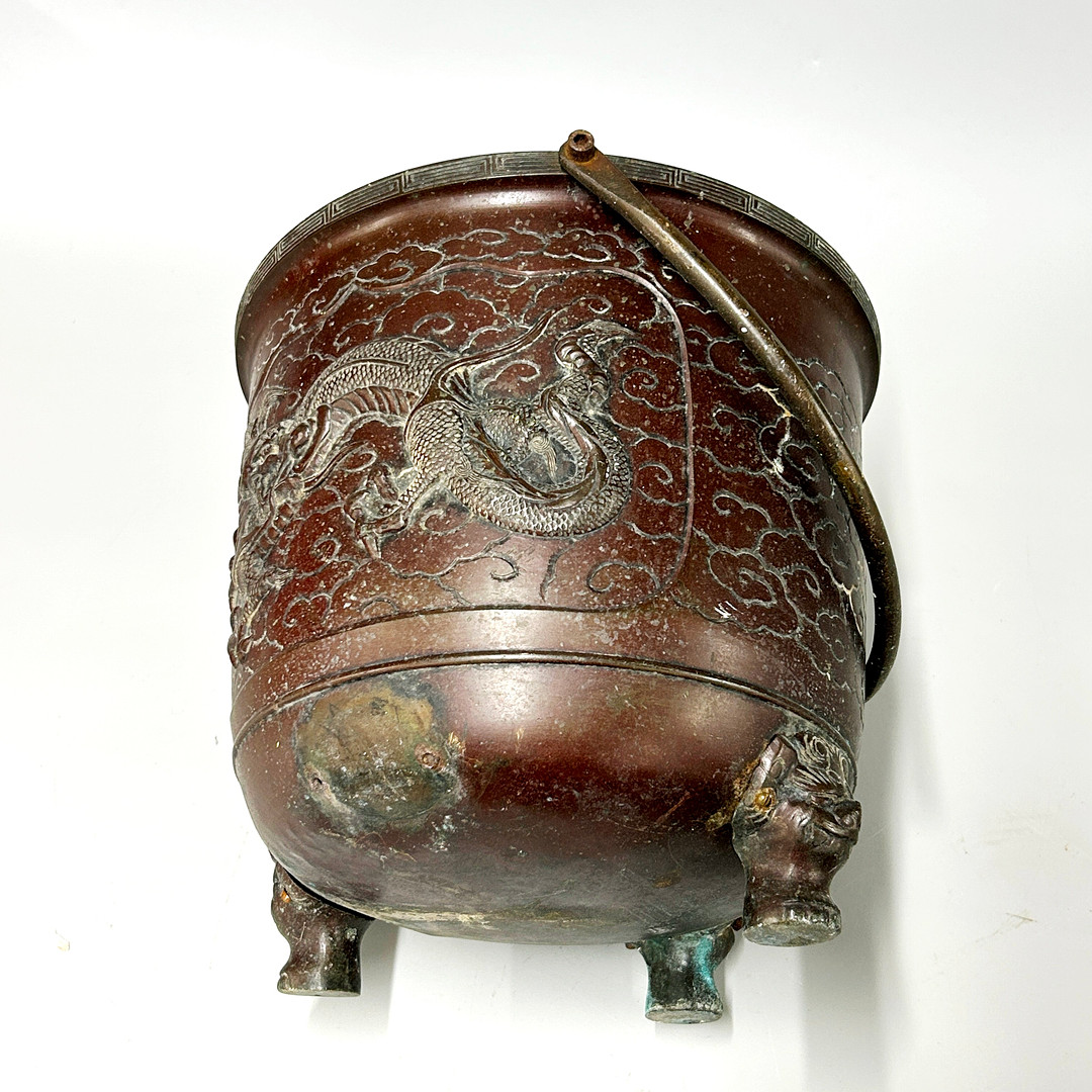 19TH C JAPANESE BRONZE BOWL.