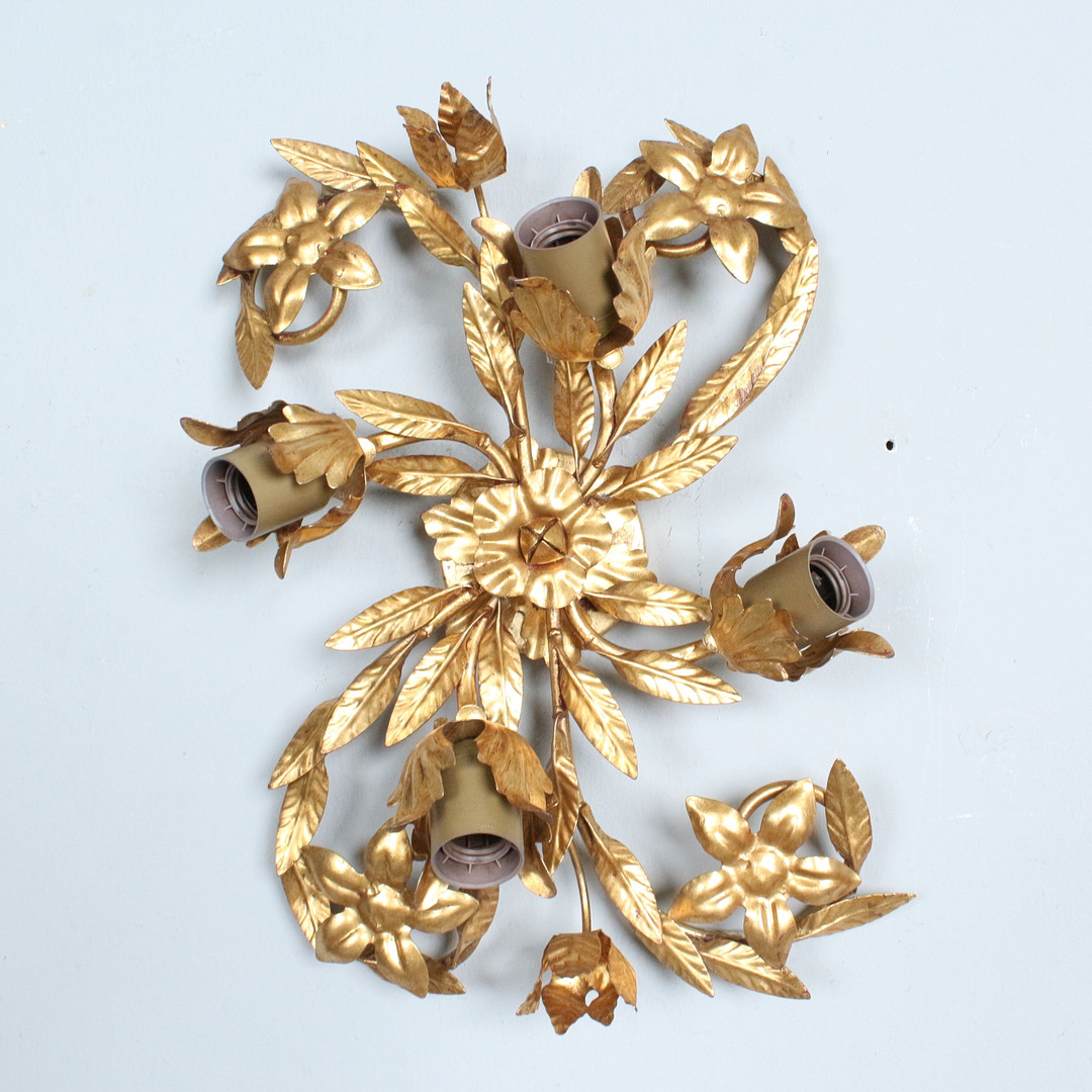 Wandlampe/Deckenlampe Florentiner Stil der 1970er, Italien.