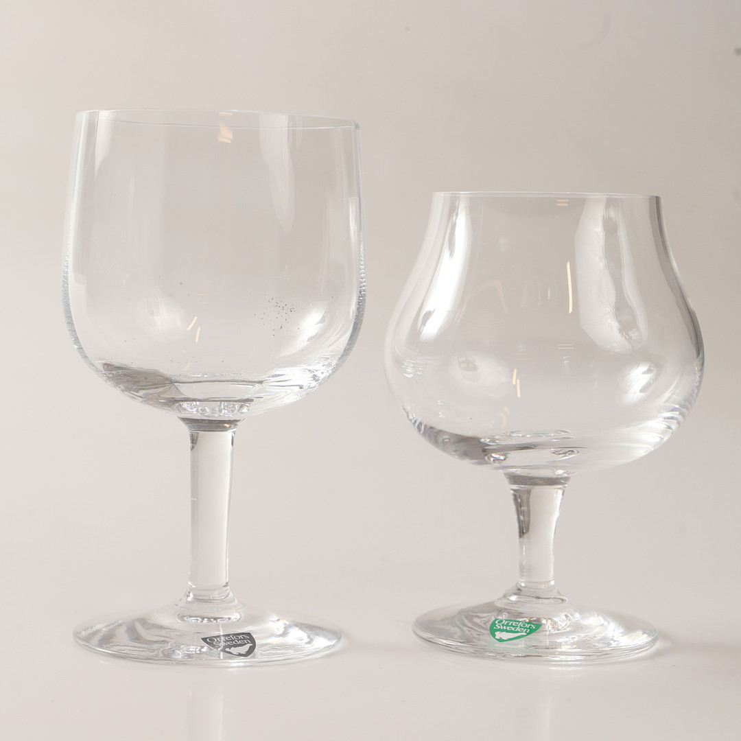 VIN- SAMT COGNACSGLAS, 12 stycken, Orrefors.