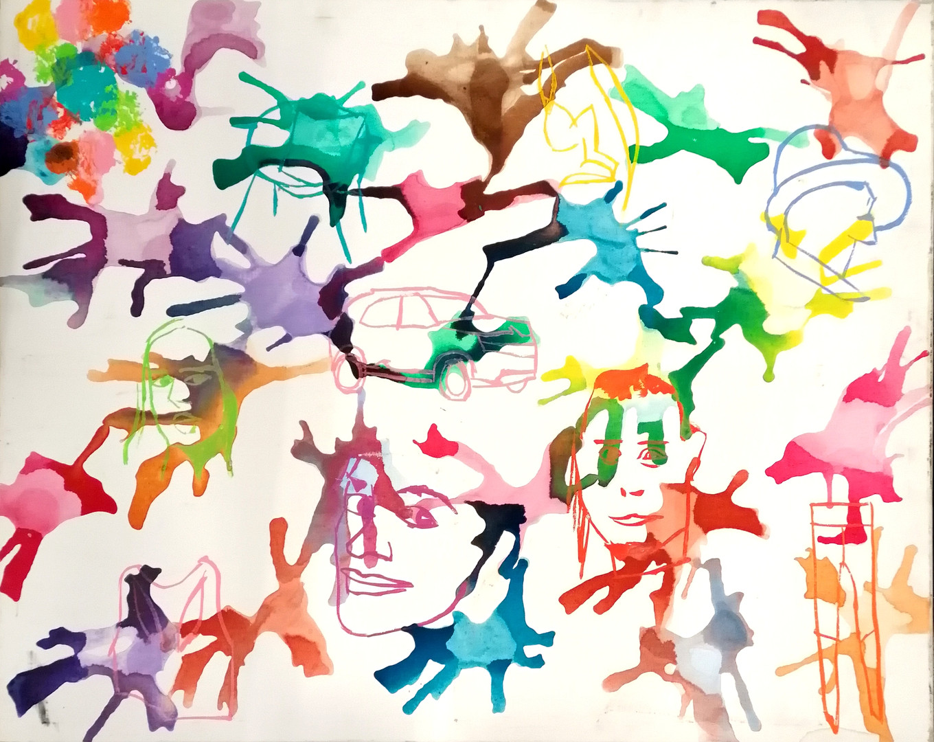 * CONTEMPORARY ABSTRACT PAINTING ON CANVAS.