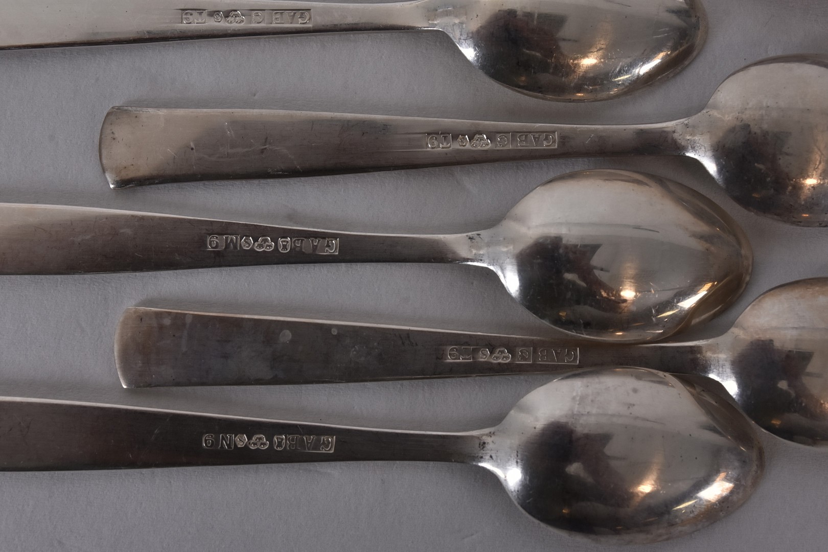 JACOB ÄNGMAN. kaffeskedar, 10 st, silver, Rosenholm.