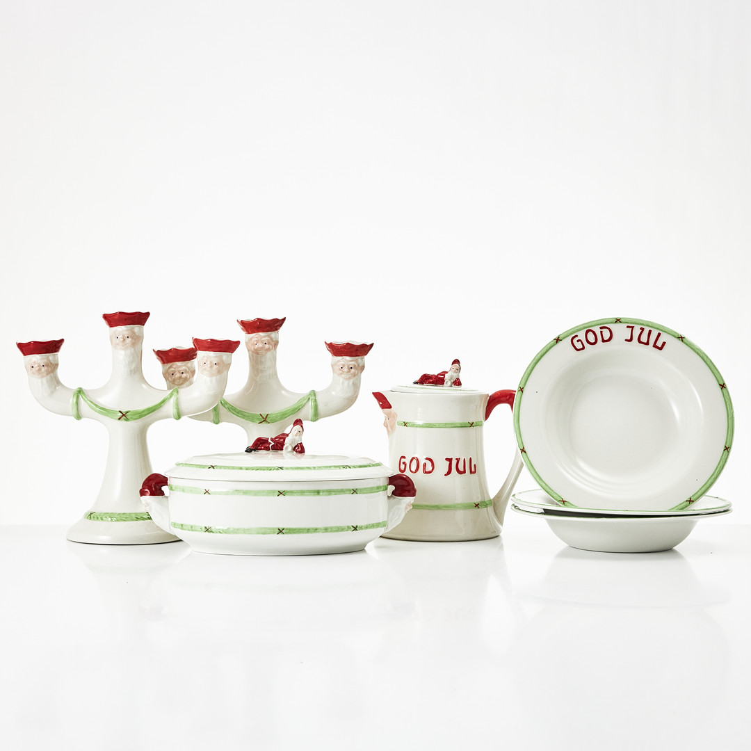 SERVIS, "God Jul", 8 delar, Gustavsberg.