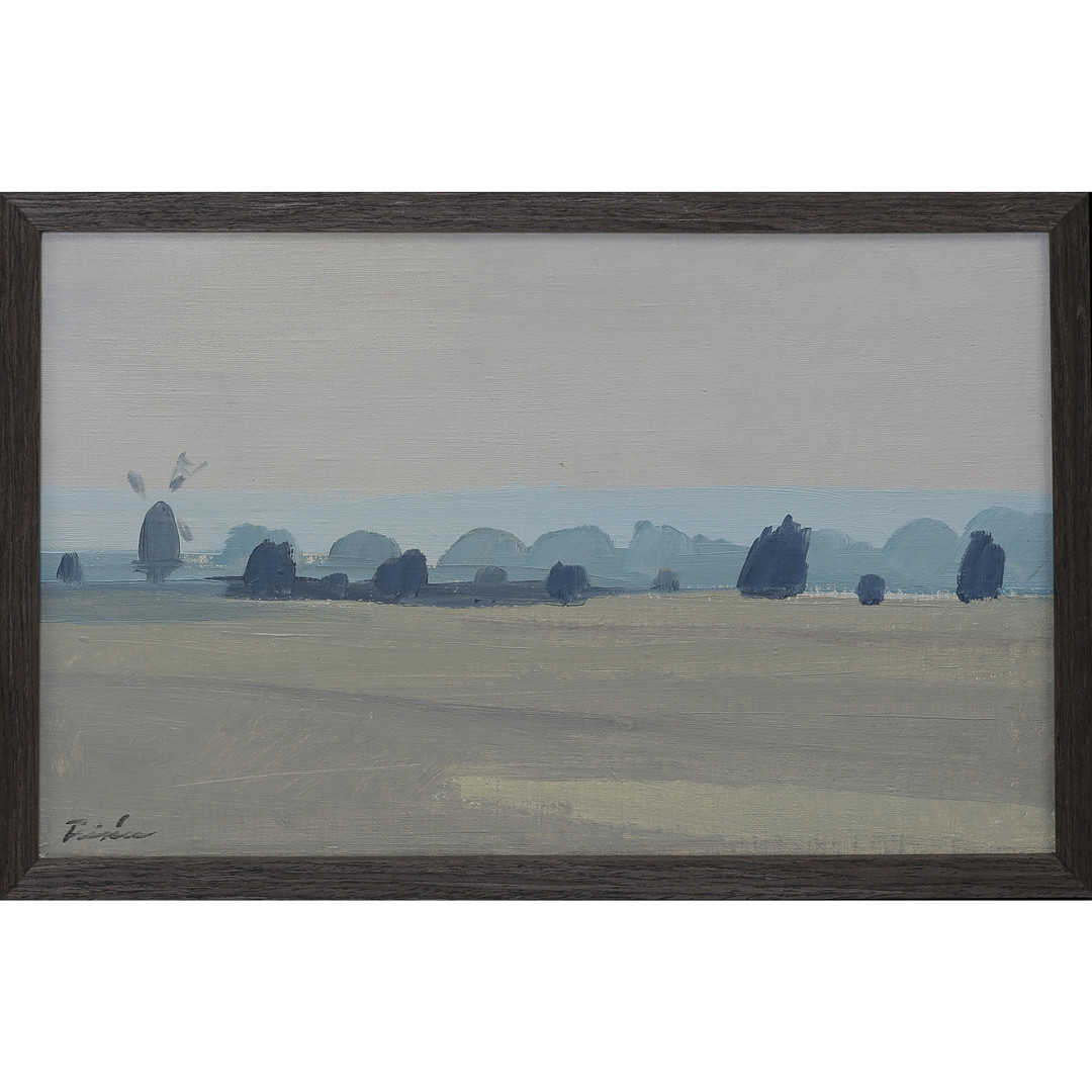 VERA FRISÉN. "VÄDERKVARN, ÖLAND" OLJA PÅ DUK, SIGNERAD.
