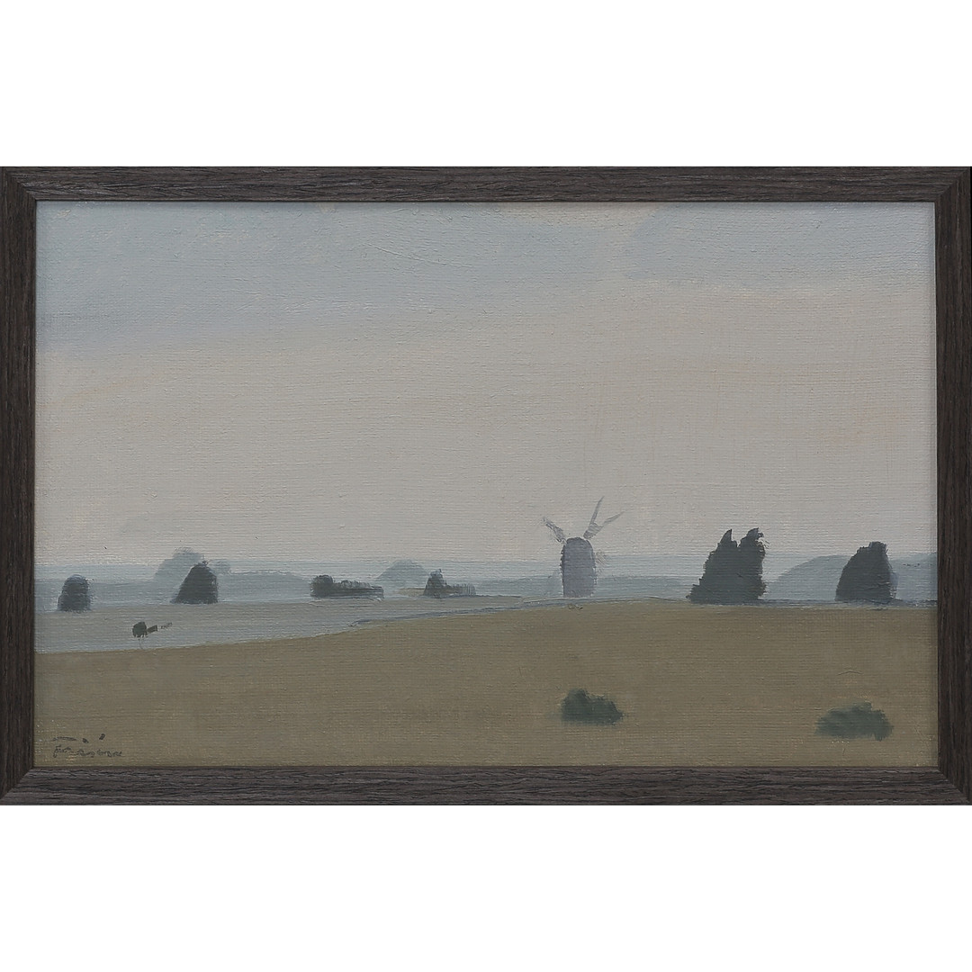 VERA FRISÉN. "VÄDERKVARN, ÖLAND" OLJA PÅ DUK, SIGNERAD.