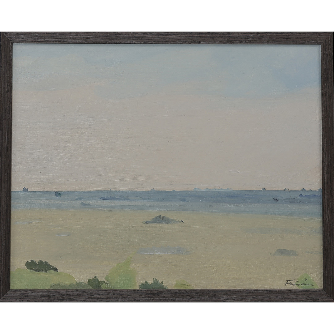 VERA FRISÉN. "VY ÖVER ALVARET, ÖLAND" OLJA PÅ DUK, SIGNERAD.
