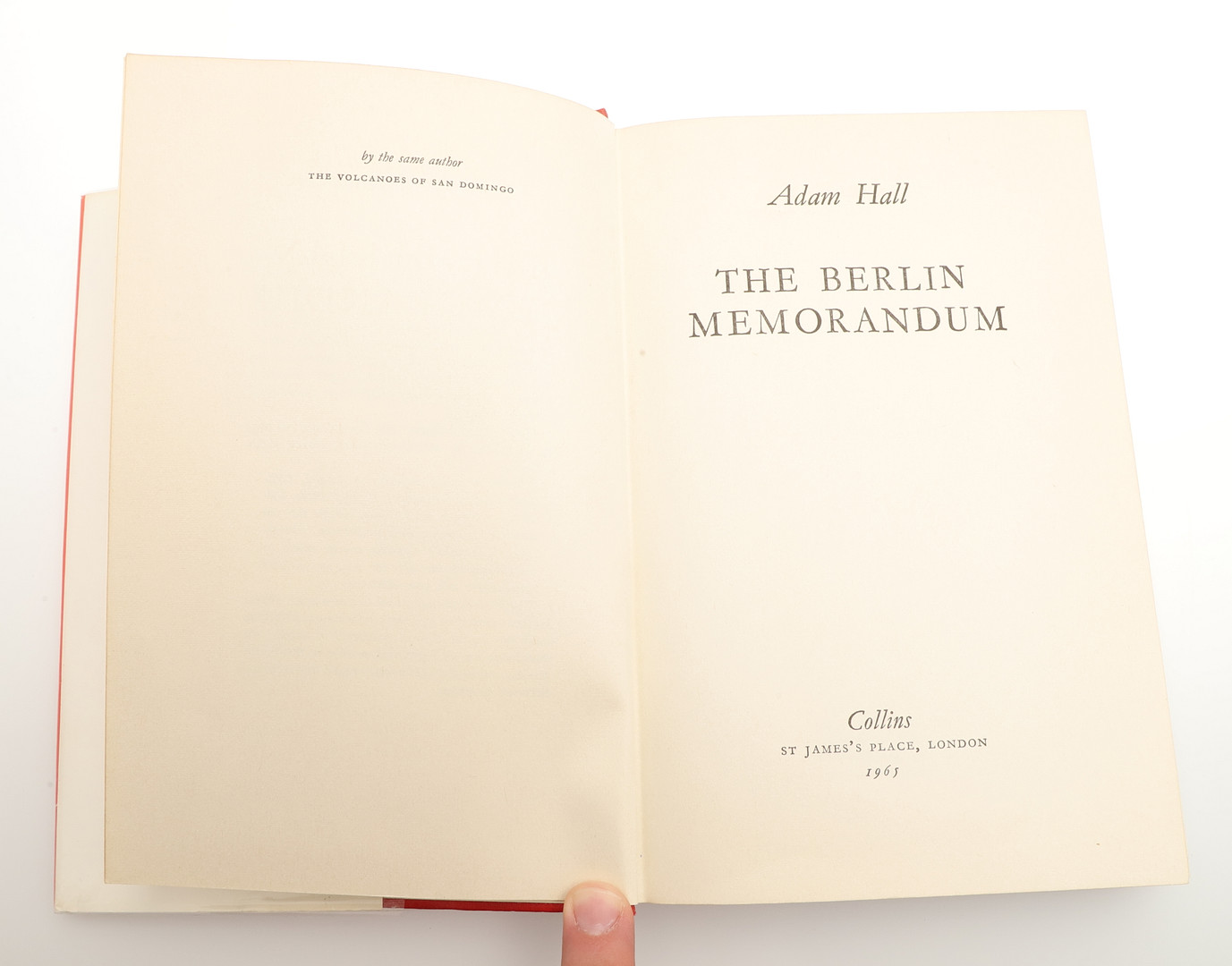ADAM HALL. The Berlin Memorandum, 1965.