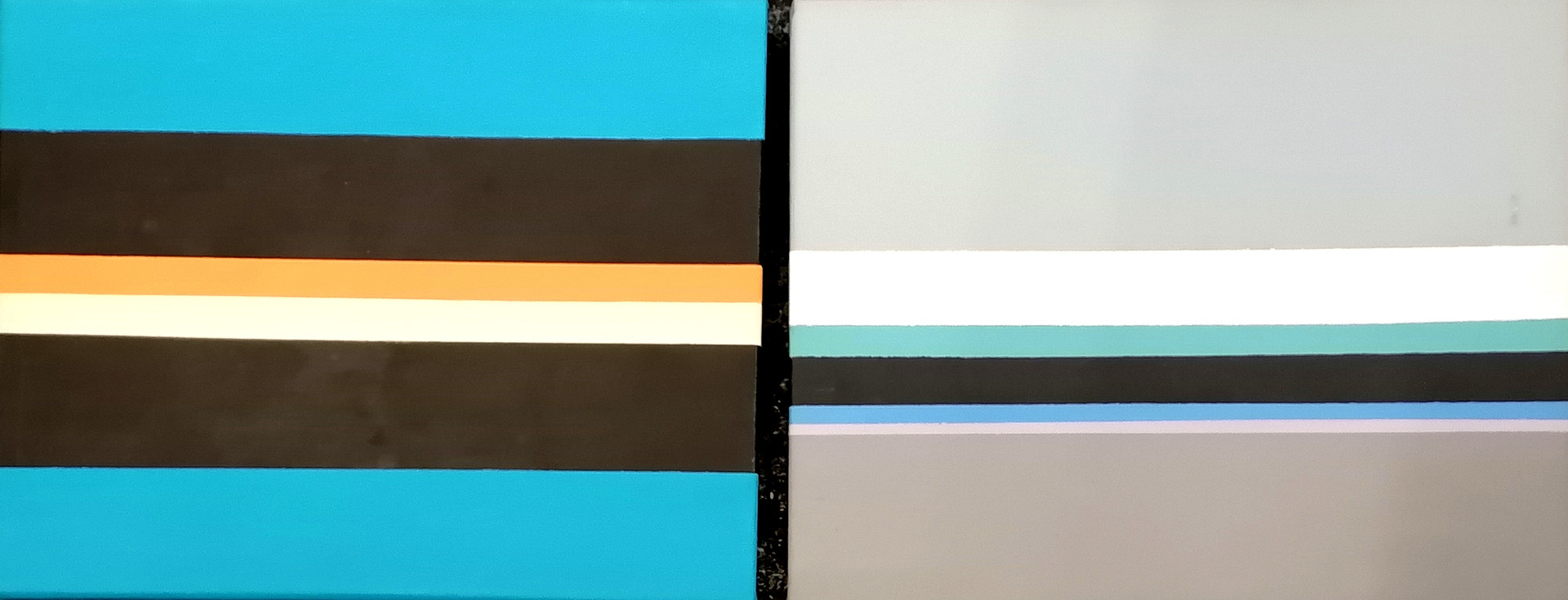 *TOM CULLEN PAIR OF CONTEMPORARY PAINTINGS ON CANVAS.