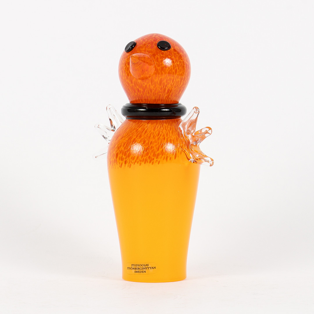 ANNA ÖRNBERG. Figurin, "Flax". konstglas, Strömbergshyttan.