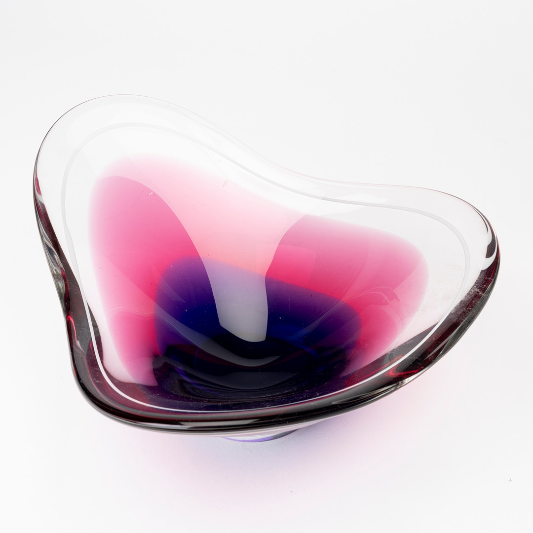 PAUL KEDELV. Skål, glas med underfång, "Coquille", Flygsfors, 1959.