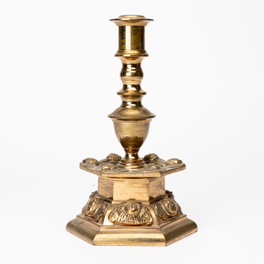 LJUSSTAKE, mässing, barock-stil, 1900-tal.