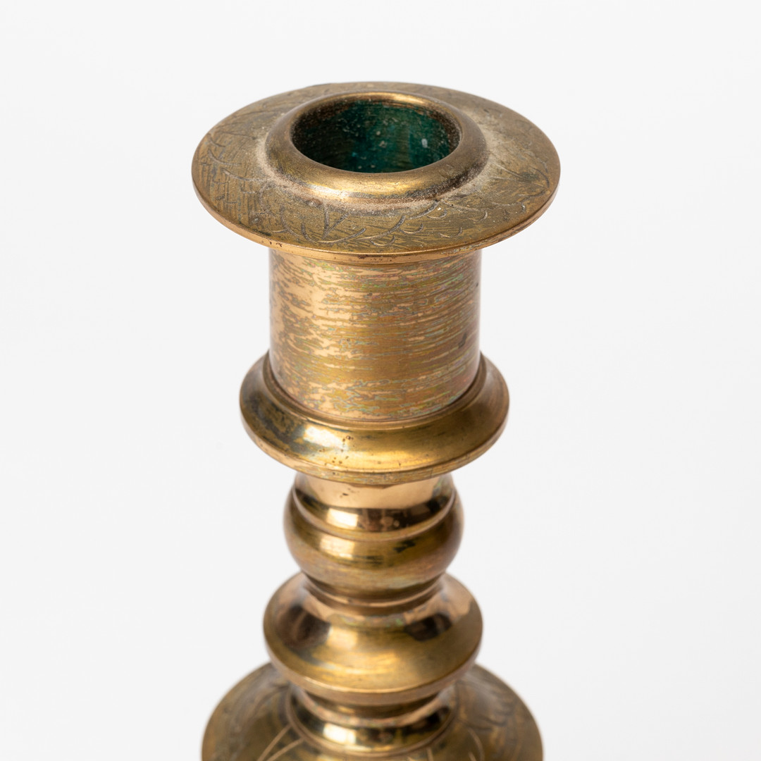 LJUSSTAKE, mässing, barock-stil, 1900-tal.