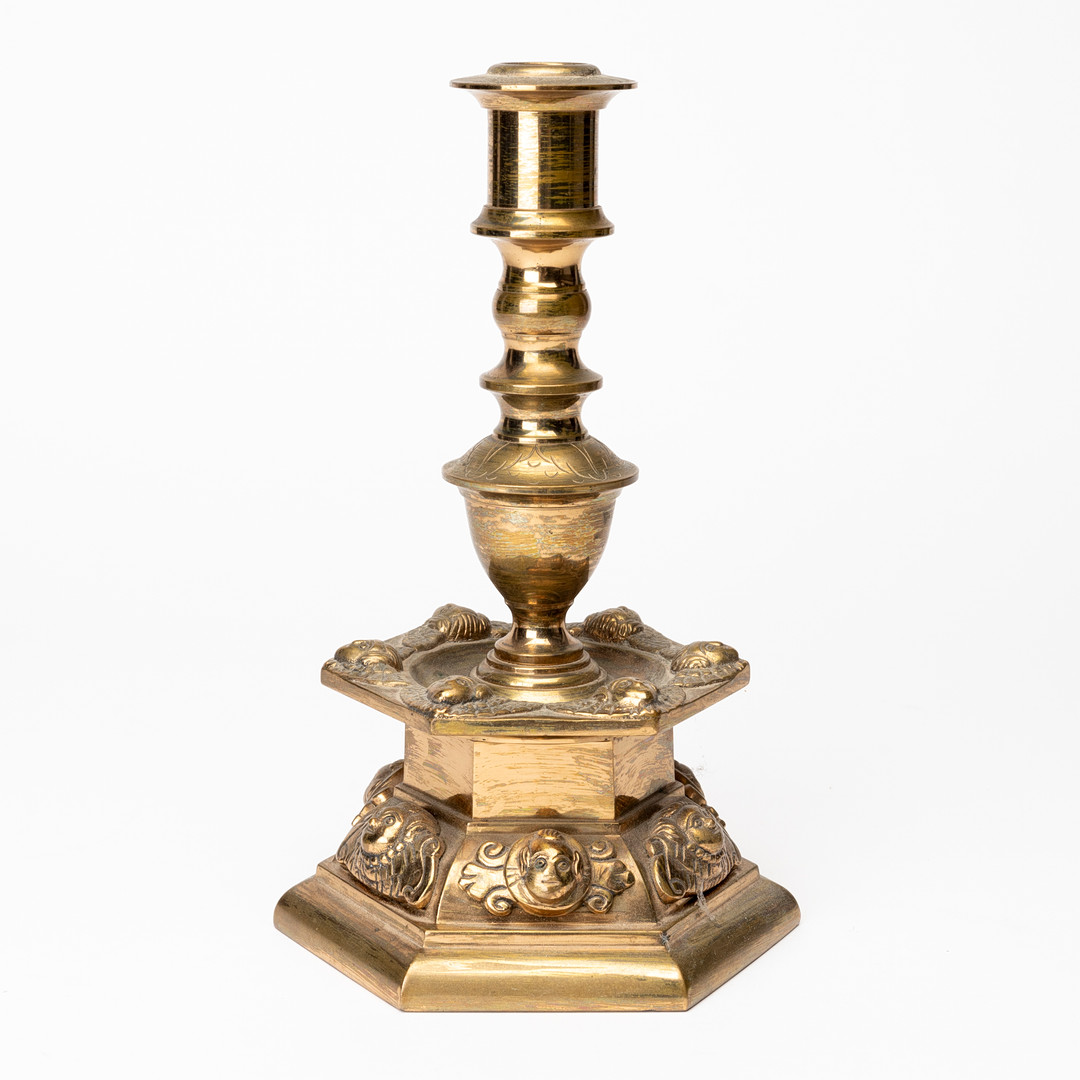 LJUSSTAKE, mässing, barock-stil, 1900-tal.