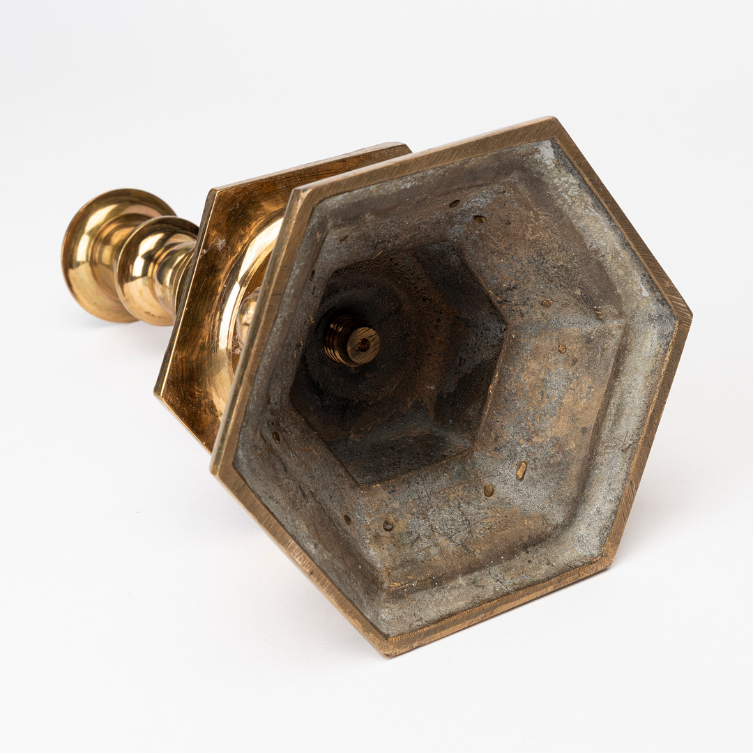 LJUSSTAKE, mässing, barock-stil, 1900-tal.