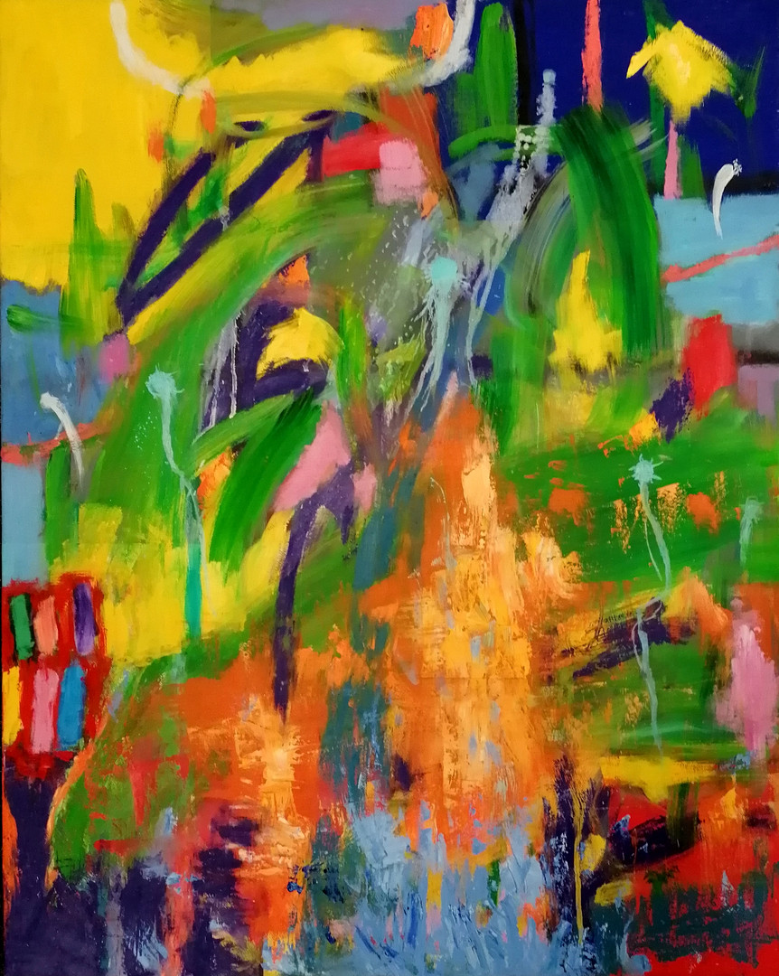*TOM CULLEN CONTEMPORARY PAINTING ON CANVAS - 'THE FLOWERS IN YOUR MIND' 2025.