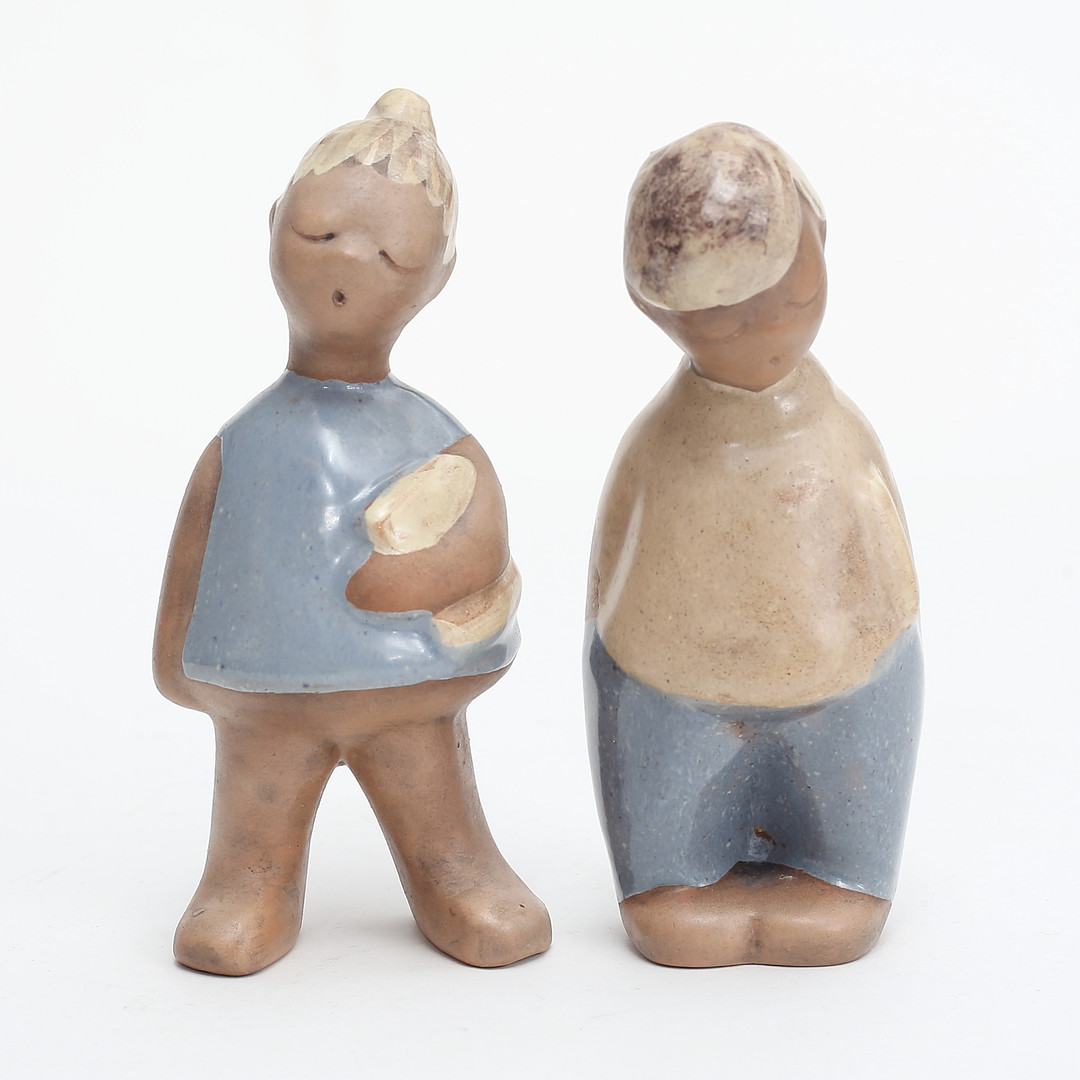 FIGURINER, 2 st, keramik, Dagny Zachrisson, signerade.