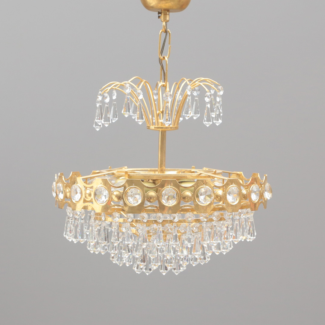 TAKLAMPA, glas/metall.