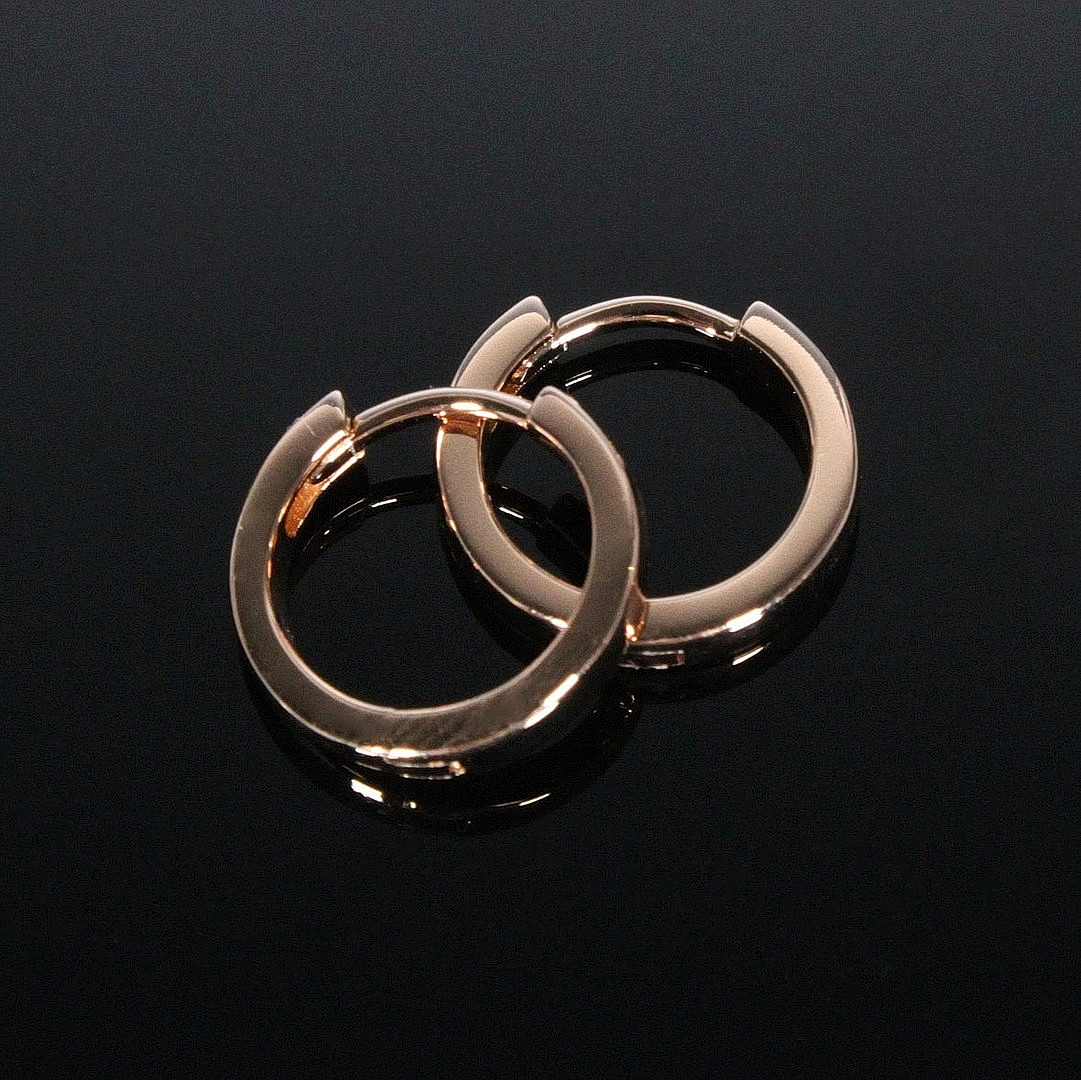 MERALIN JEWELRY. Creolen aus 925er Sterlingsilber, rosévergoldet, Italien.