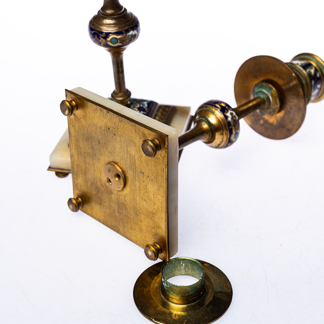 LJUSSTAKAR,Cloisonné/sten, 1900 - talets första hälft.