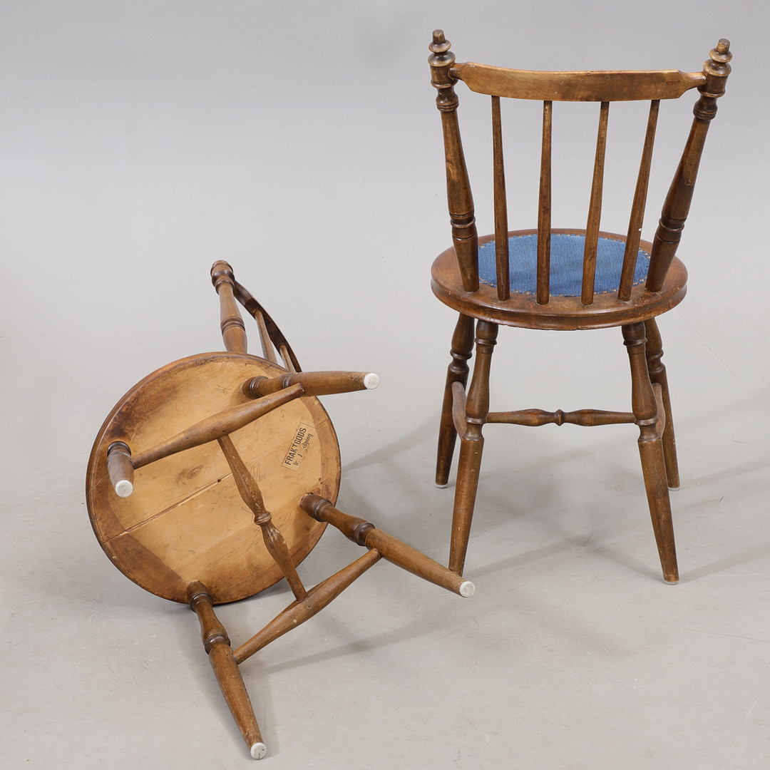 PINNSTOLAR, 4 st, 1800/1900-tal.