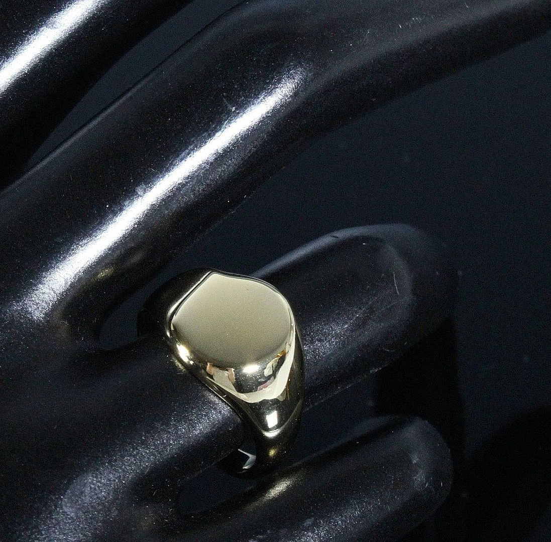 MERALIN JEWELRY. Statement-Ring aus 925/-Sterlingsilber, Größe 58, vergoldet.