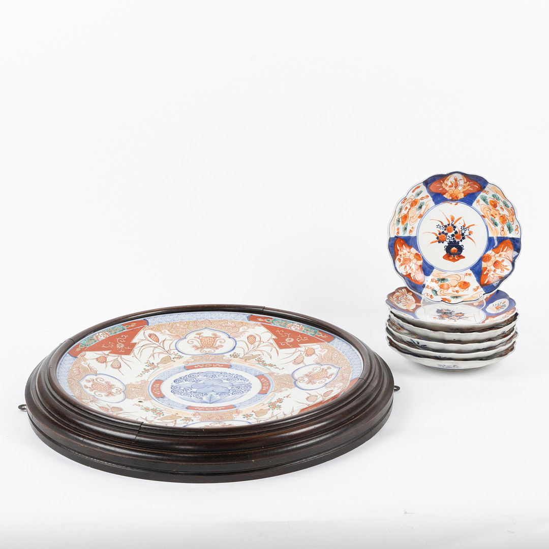 FAT, TALLRIKAR, 7 stycken, Imari, Japan, porslin, 18/1900-tal.