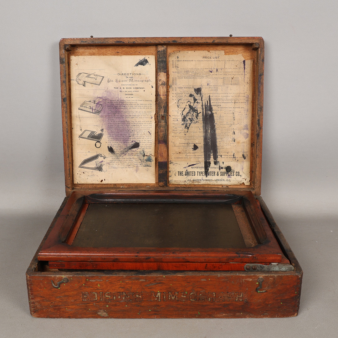 AN EDISON'S NO.1 MIMEOGRAPH.