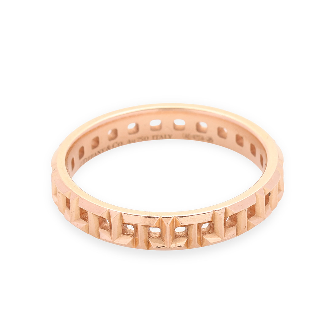 TIFFANY & CO. "T True Narrow"- ring af 18 kt rosaguld.