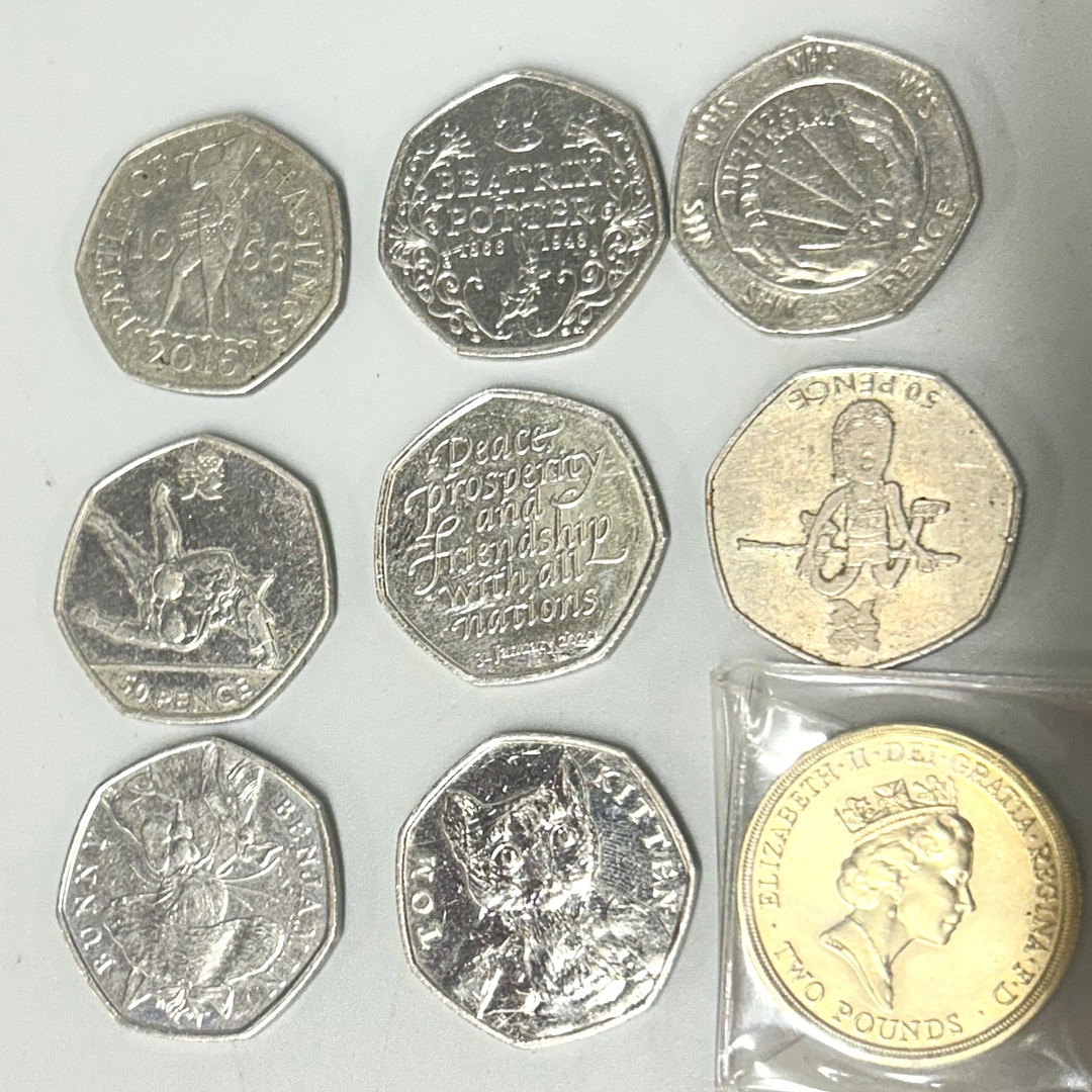 QTY COLLECTABLE 50P COINS.