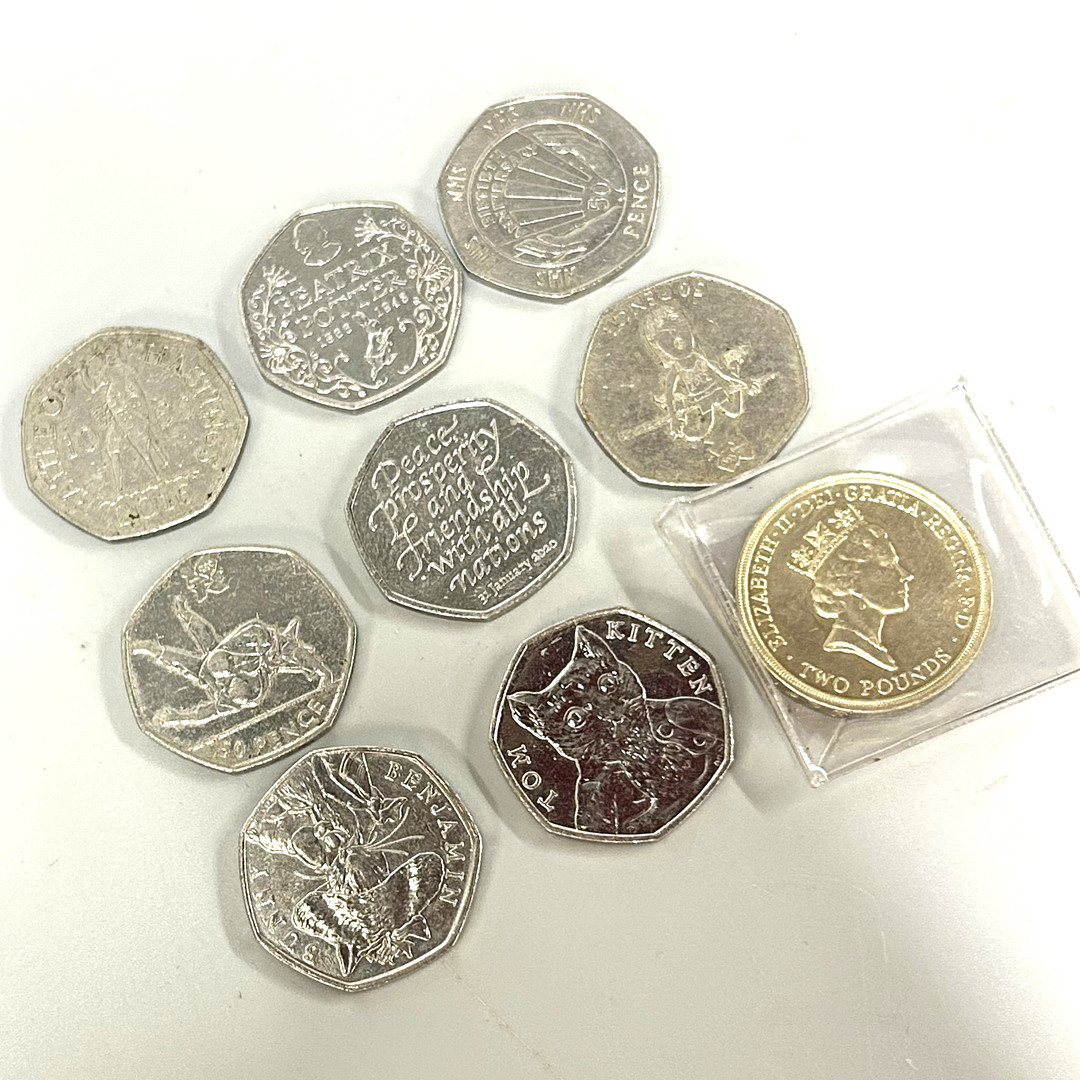 QTY COLLECTABLE 50P COINS.