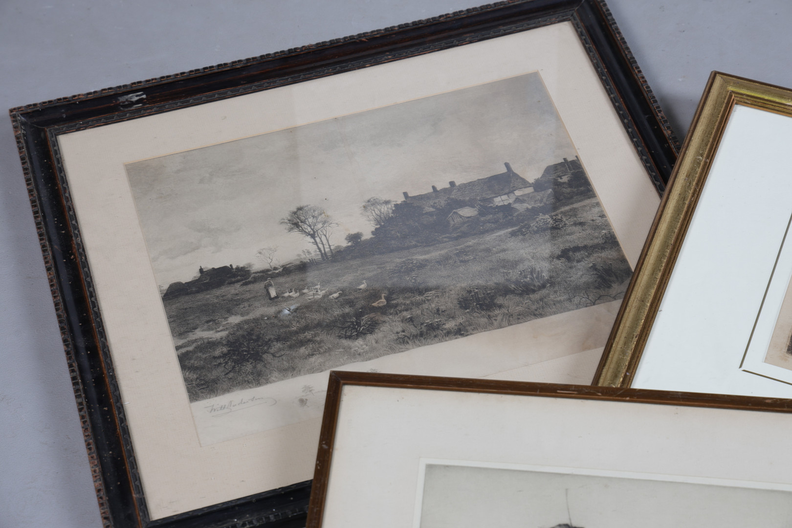 JOHN G. MATHIESON ETCHING TOGETHER WITH TWO OTHERS (3).
