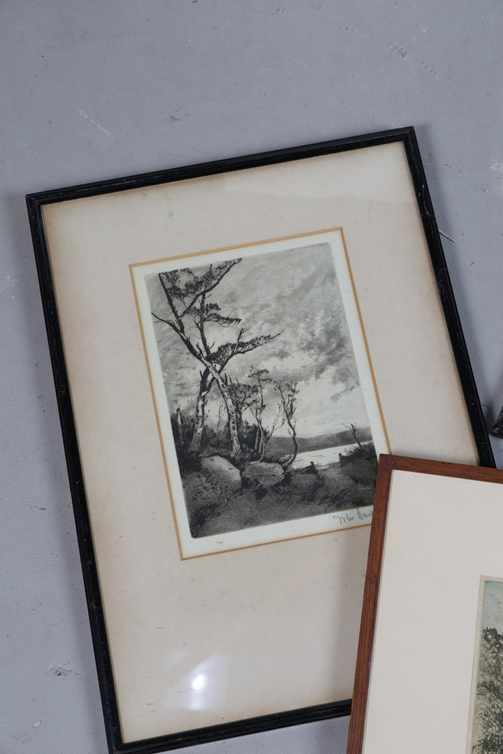 JOHN LEWIS STANT ETCHING, PETER GRAHAM ETCHING, TOGETHER WITH ANOTHER (3).