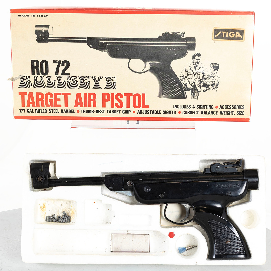 LUFTPISTOL, "Bullseye", Stiga, made in Italy.