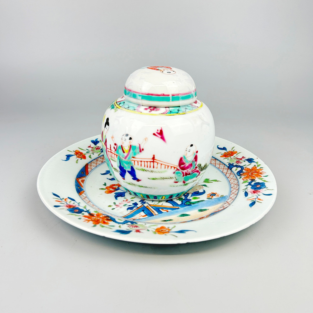 18THC CHINESE PORCELAIN PLATE ETC.