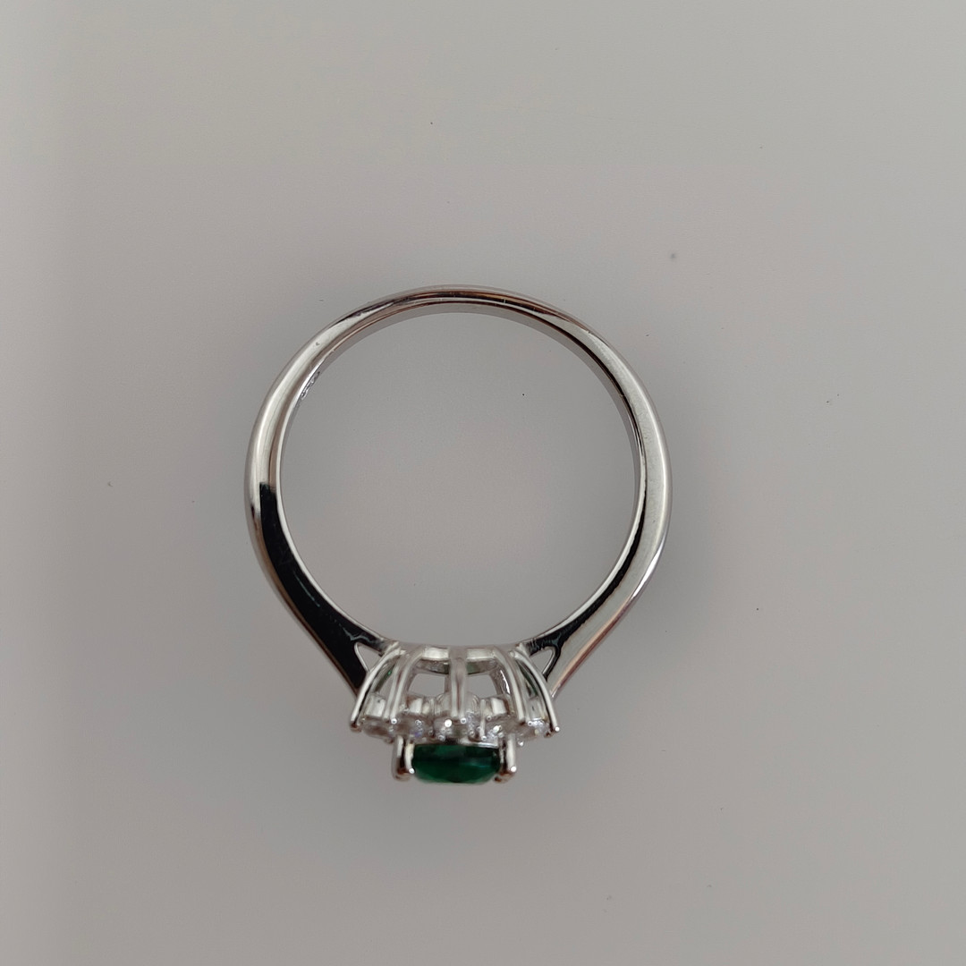 Silber Ring, 925, ovaler Zirkon ca. 1 ct.