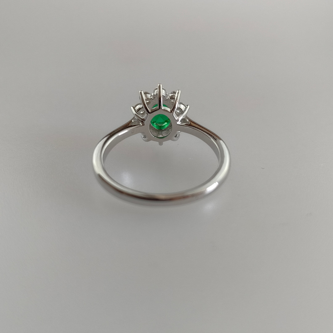 Silber Ring, 925, ovaler Zirkon ca. 1 ct.