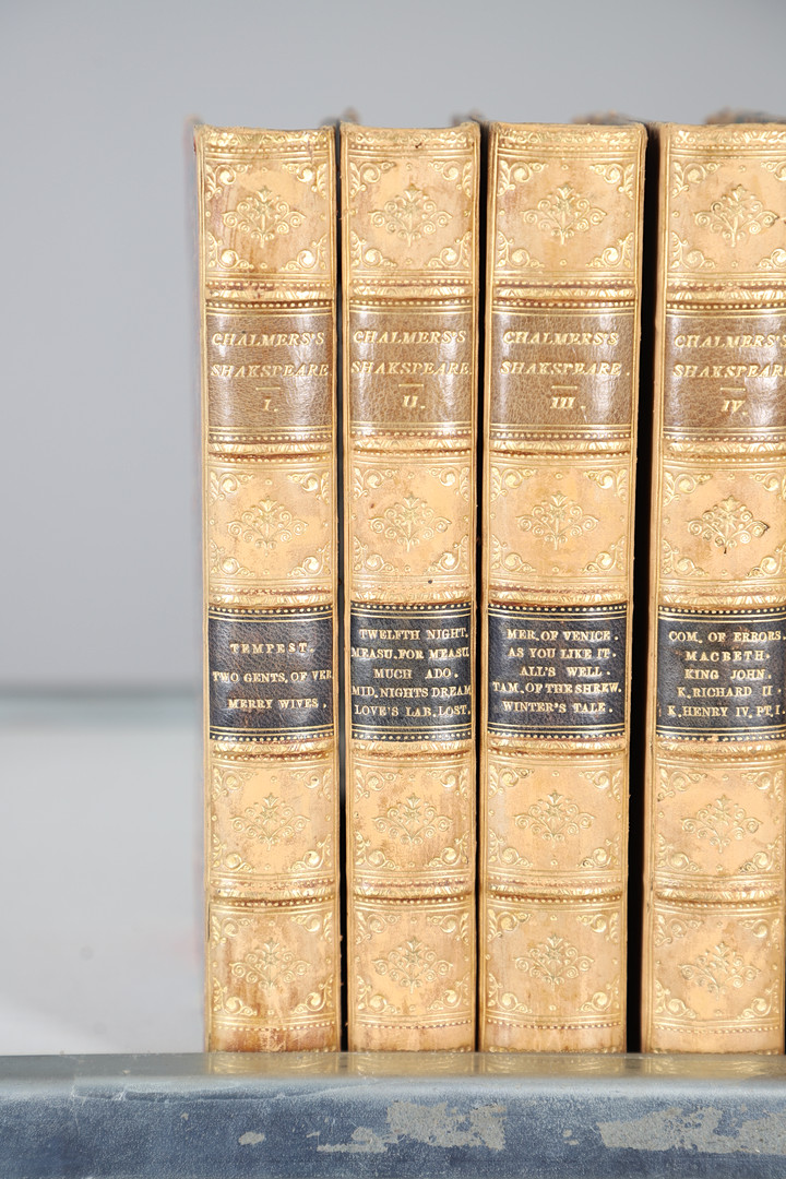 ALEXANDER CHALMERS (EDITED BY). The Plays of William Shakespeare, 9 Volumes, 1811.