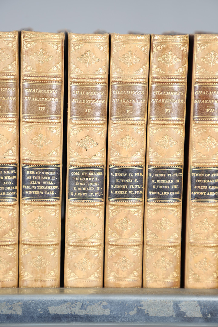 ALEXANDER CHALMERS (EDITED BY). The Plays of William Shakespeare, 9 Volumes, 1811.
