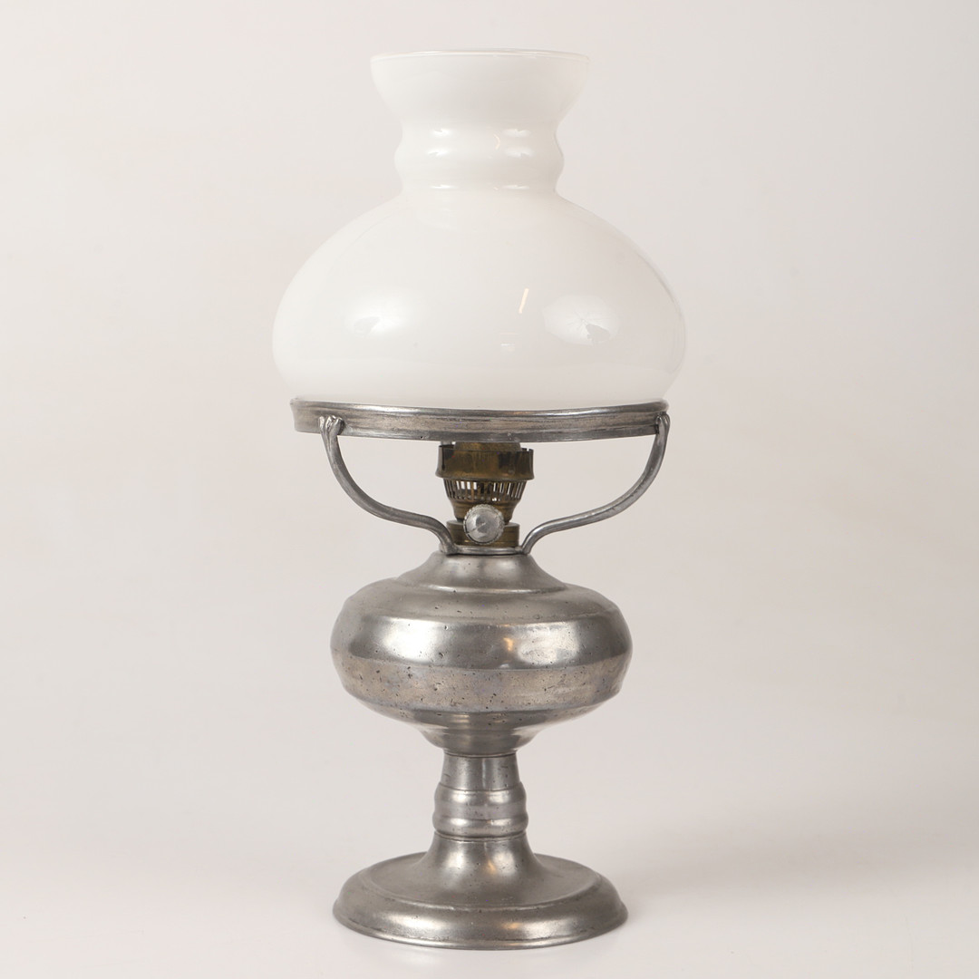 BORDSFOTOGENLAMPA, tenn/glas, 1900-tal.