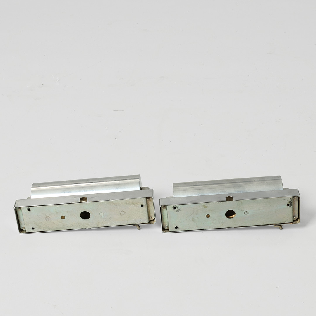LYFA: Et par justerbare væglamper af forkromet metal, Danmark, 1940/50'erne, (2).